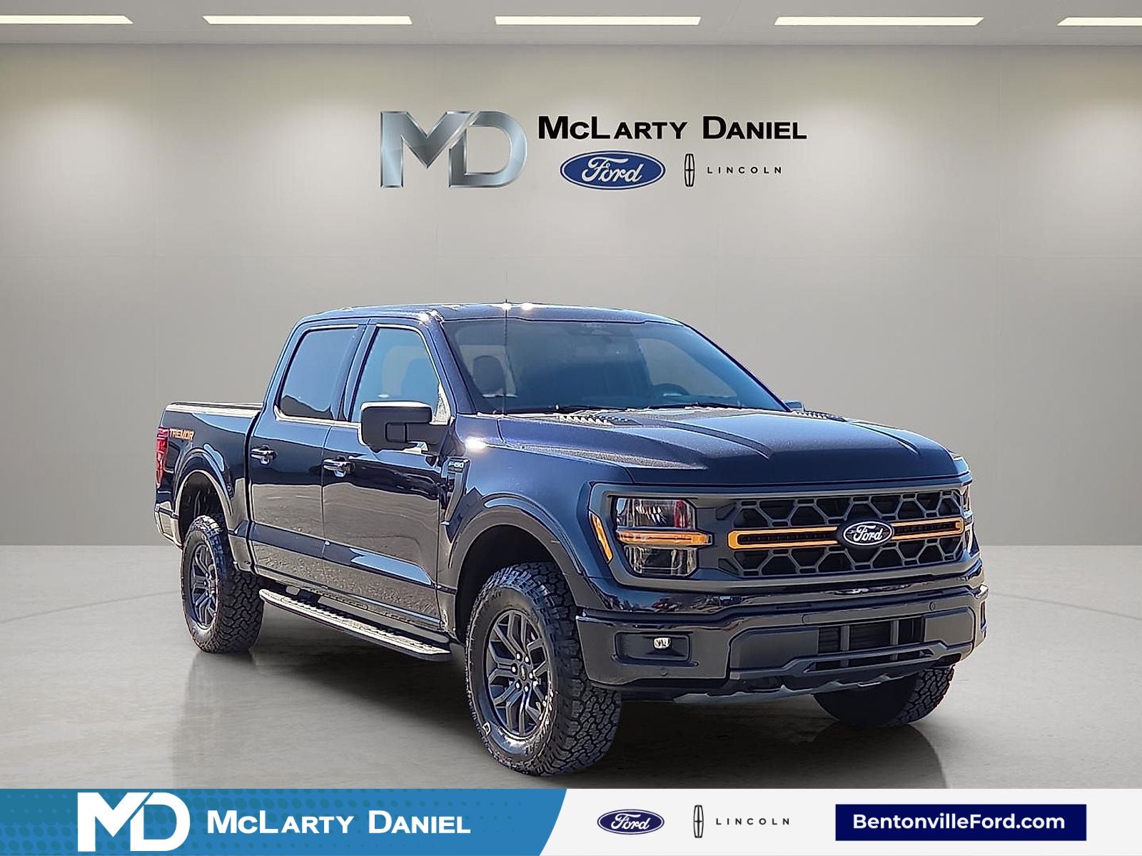 2025 Ford F-150 Tremor in Blue Metallic — front three-quarter view