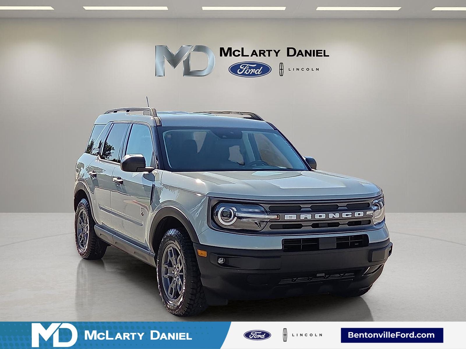 2024 Ford Bronco Sport Big Bend in Cactus Gray — front three-quarter view